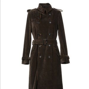 Military Trench Coat Vis a Vis - corduroy textile